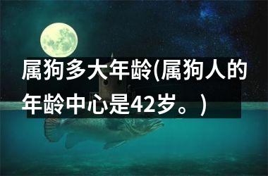 属狗多大年龄(属狗人的年龄中心是42岁。)