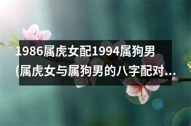 <h3>1986属虎女配1994属狗男(属虎女与属狗男的八字配对分析)