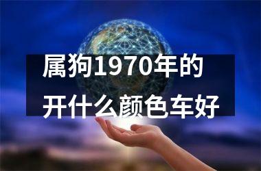 属狗1970年的开什么颜色车好