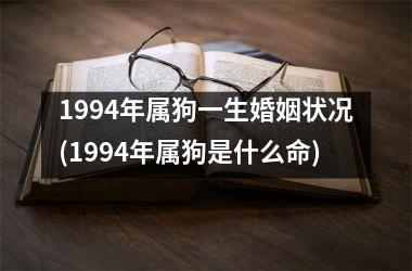 1994年属狗一生婚姻状况(1994年属狗是什么命)