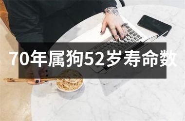 <h3>70年属狗52岁寿命数