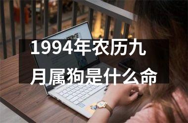 <h3>1994年农历九月属狗是什么命