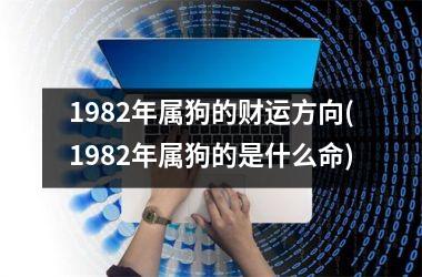 1982年属狗的财运方向(1982年属狗的是什么命)