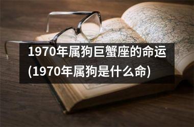 <h3>1970年属狗巨蟹座的命运(1970年属狗是什么命)