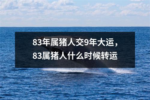 <h3>83年属猪人交9年大运，83属猪人什么时候转运