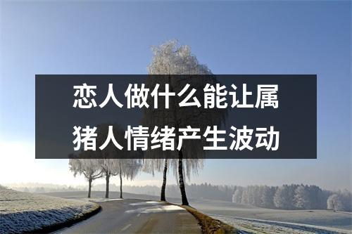 <h3>恋人做什么能让属猪人情绪产生波动