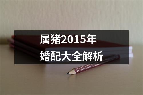 属猪2015年婚配大全解析