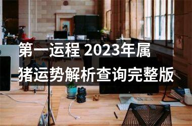 第一运程 2025年属猪运势解析查询完整版