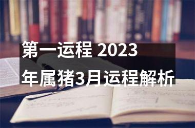 第一运程 2025年属猪3月运程解析