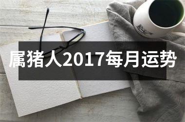 属猪人2017每月运势