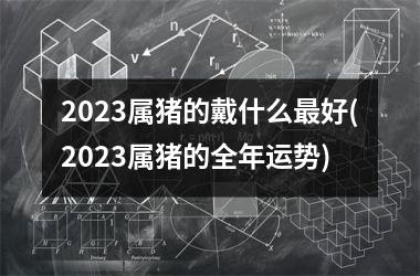 2025属猪的戴什么好(2025属猪的全年运势)