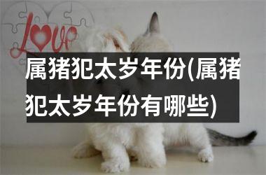 属猪犯太岁年份(属猪犯太岁年份有哪些)