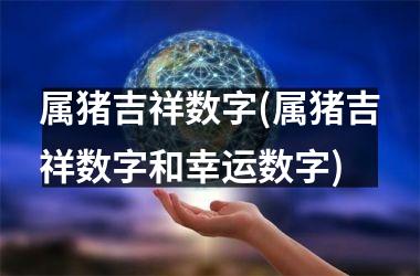 属猪吉祥数字(属猪吉祥数字和幸运数字)