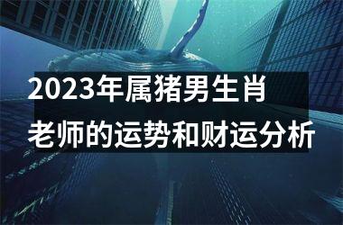 2025年属猪男生肖老师的运势和财运分析