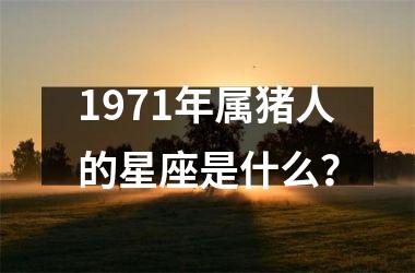 1971年属猪人的星座是什么？