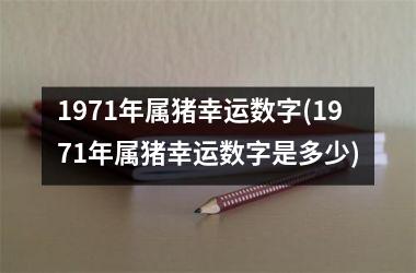 1971年属猪幸运数字(1971年属猪幸运数字是多少)