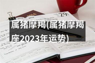 属猪摩羯(属猪摩羯座2025年运势)