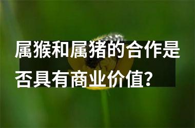 <h3>属猴和属猪的合作是否具有商业价值？