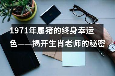 1971年属猪的终身幸运色——揭开生肖老师的秘密