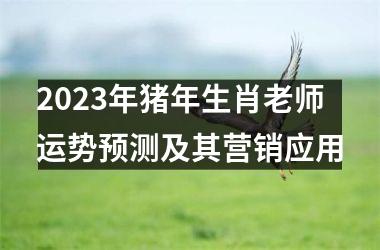 2025年猪年生肖老师运势预测及其营销应用