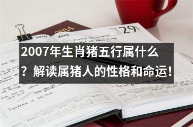 2007年生肖猪五行属什么？解读属猪人的性格和命运！