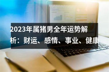 2025年属猪男全年运势解析：财运、感情、事业、健康