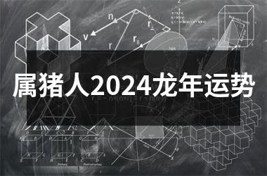 属猪人2024龙年运势