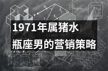 <h3>1971年属猪水瓶座男的营销策略