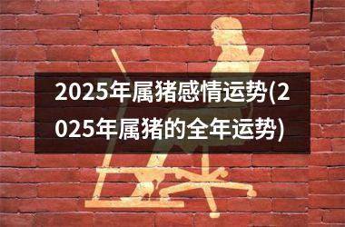 2025年属猪感情运势(2025年属猪的全年运势)