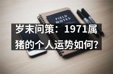 岁末问策：1971属猪的个人运势如何？