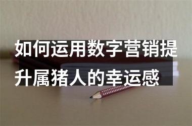 如何运用数字营销提升属猪人的幸运感