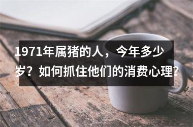 1971年属猪的人，今年多少岁？如何抓住他们的消费心理？