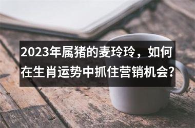 2025年属猪的麦玲玲，如何在生肖运势中抓住营销机会？