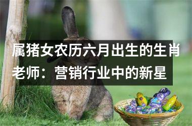 属猪女农历六月出生的生肖老师：营销行业中的新星