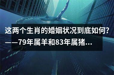 这两个生肖的婚姻状况到底如何？——79年属羊和83年属猪的营销分析