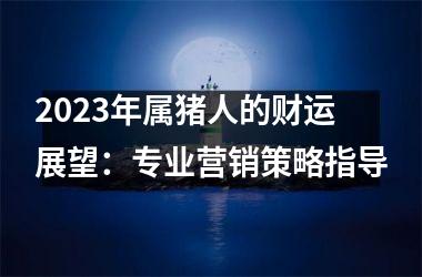 2025年属猪人的财运展望：专业营销策略指导