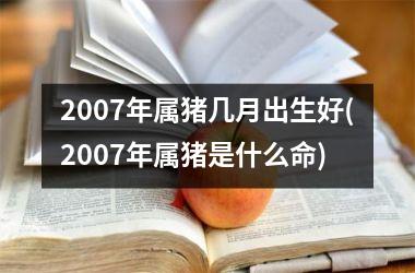 2007年属猪几月出生好(2007年属猪是什么命)