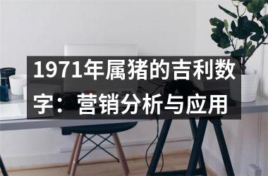 1971年属猪的吉利数字：营销分析与应用