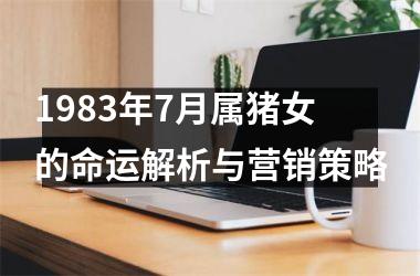 1983年7月属猪女的命运解析与营销策略