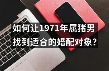 <h3>如何让1971年属猪男找到适合的婚配对象？