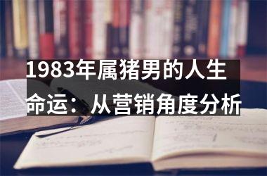 1983年属猪男的人生命运：从营销角度分析