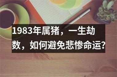 1983年属猪，一生劫数，如何避免悲惨命运？