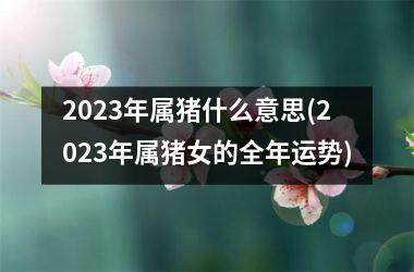 2025年属猪什么意思(2025年属猪女的全年运势)