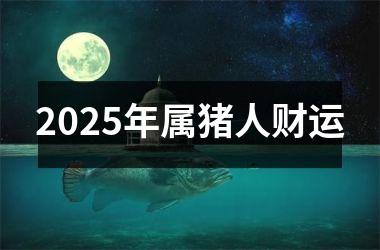 2025年属猪人财运