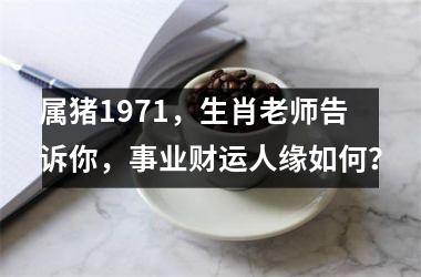 属猪1971，生肖老师告诉你，事业财运人缘如何？