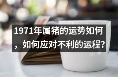 1971年属猪的运势如何，如何应对不利的运程？