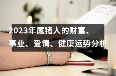 2025年属猪人的财富、事业、爱情、健康运势分析