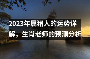 2025年属猪人的运势详解，生肖老师的预测分析