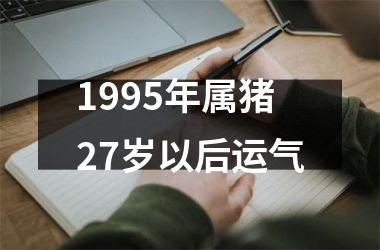 <h3>1995年属猪27岁以后运气