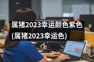 <h3>属猪2023幸运颜色紫色(属猪2023幸运色)